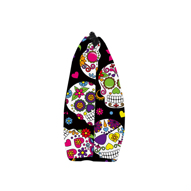 Wholesale Dacron Skull Print Cosmetic Storage Bag